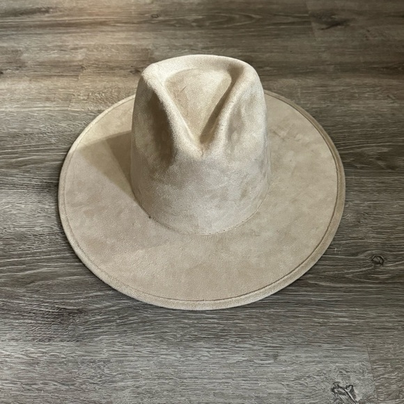 Texas Country Western Boots Authentic Suede Tan Flat Brim Cowboy Hat - Picture 2 of 11